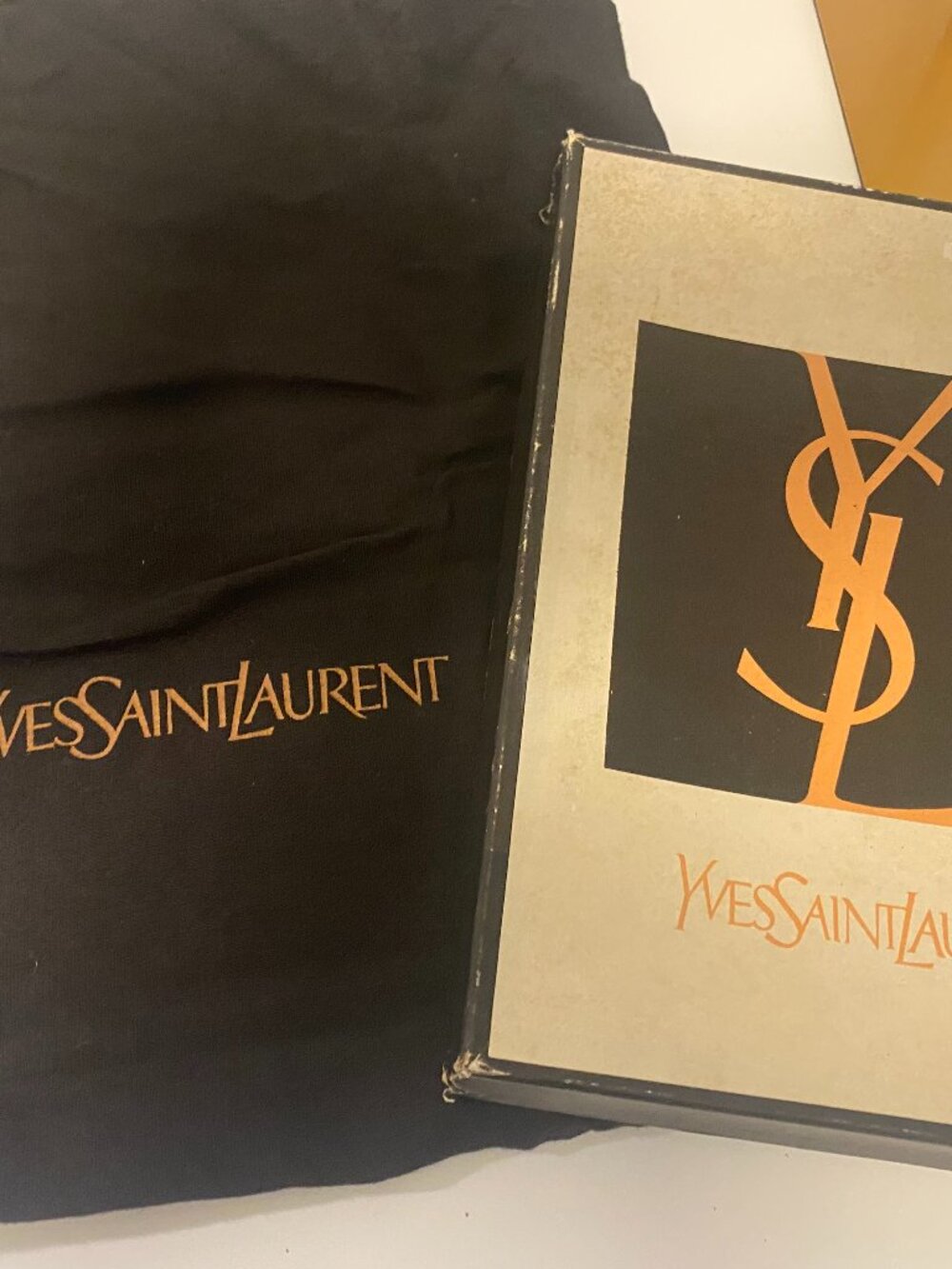 EUC Vintage Terracota Leather Yves Saint Laurent Clutch FULL INCLUSION - Picture 5 of 9